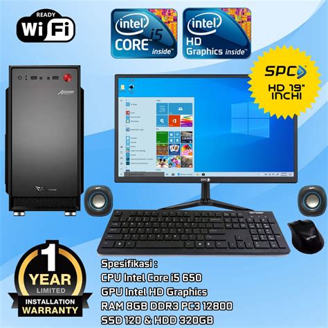 Jual Pc Rakitan Full Set Intel Core I Ram Gb Monitor