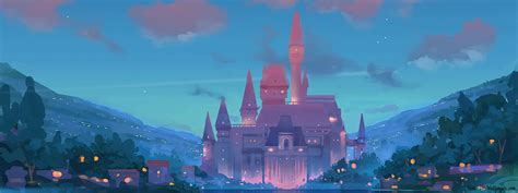 Castle Night Art 4K wallpaper download