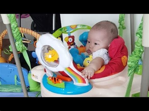 4 month old baby Jumperoo Dance - YouTube