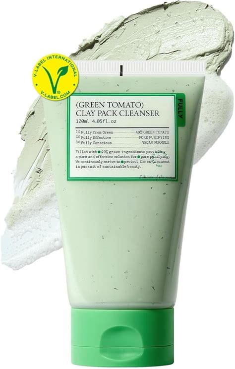 Amazon Fully Green Tomato Clay Mask Cleanser Pore Purifying With