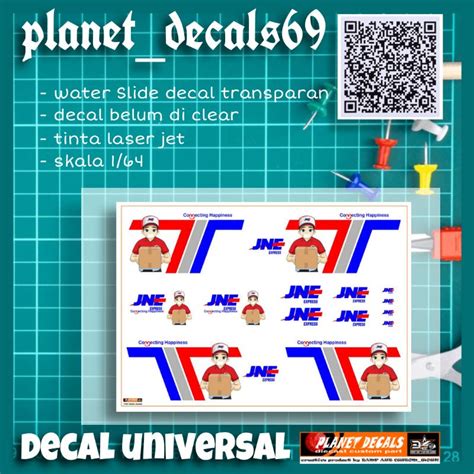 Jual Decal Hot Wheels Universal JNE Transparan Shopee Indonesia