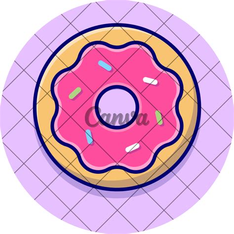 Doughnut Cartoon Vector Illustration