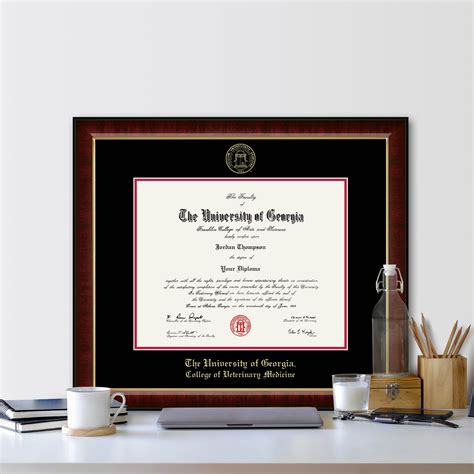 University Of Georgia Gold Embossed Diploma Frame In Murano Item