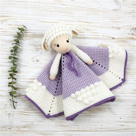 Sheep Lovey Pattern Crochet Baby Lovey Blanket Toy Security Etsy