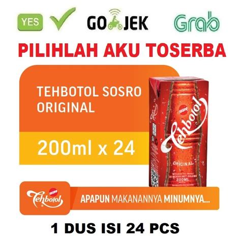 Jual Teh Botol Sosro Kotak Original Ml Harga Dus Isi Pcs