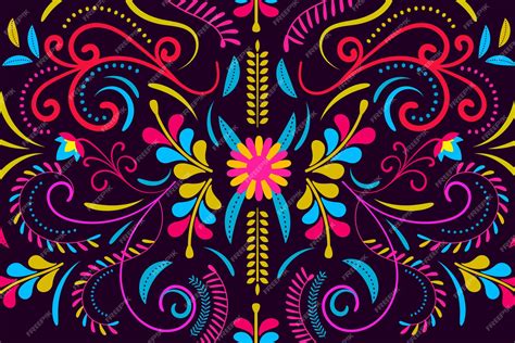 Colorido Fondo Mexicano Vector Gratis