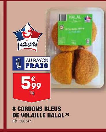 Promo 8 Cordons Bleus De Volaille Halal Chez Aldi ICatalogue Fr