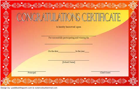 Congratulations Certificate Templates Latest Designs Within Awesome