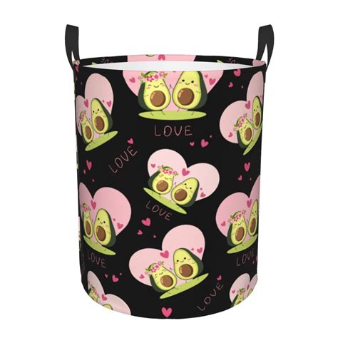 Balery Laundry Hamper With Handles Laundry Basket Avocado Lovers Round