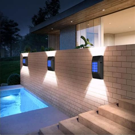 Lampadaire extérieur Applique murale Led à énergie solaire imperméable