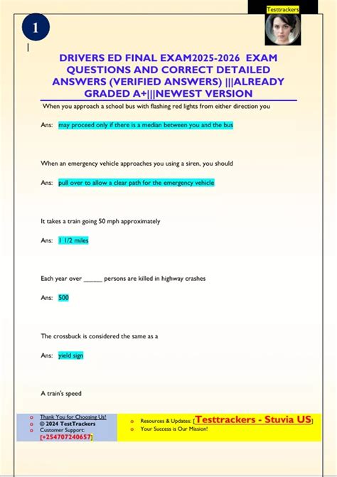 DRIVERS ED FINAL EXAM EXAM QUESTIONS AND CORRECT DETAILED ANSWERS