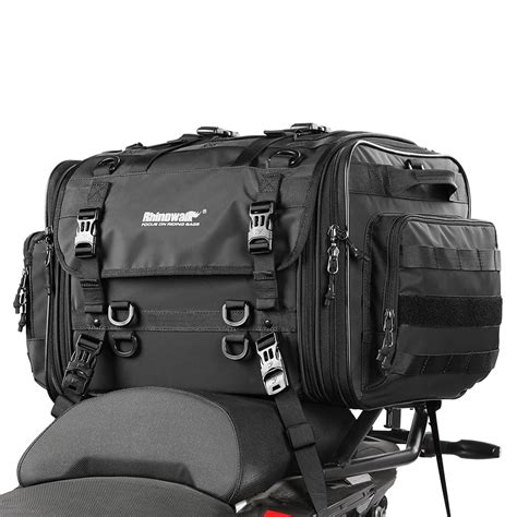 Buy Rhinowalk Motorcycle Travel Luggage, Expandable motorcycle tail bag ...