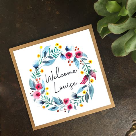 personalised  card  pretty  card etsy