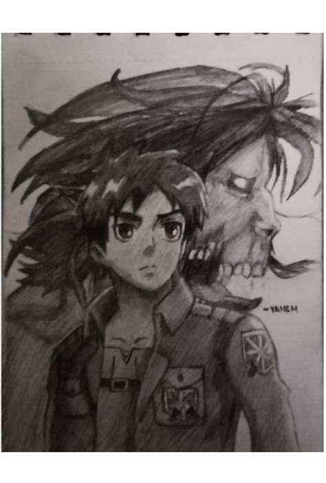 My eren Yeager fan art , made months ago without any ref , only ref ...