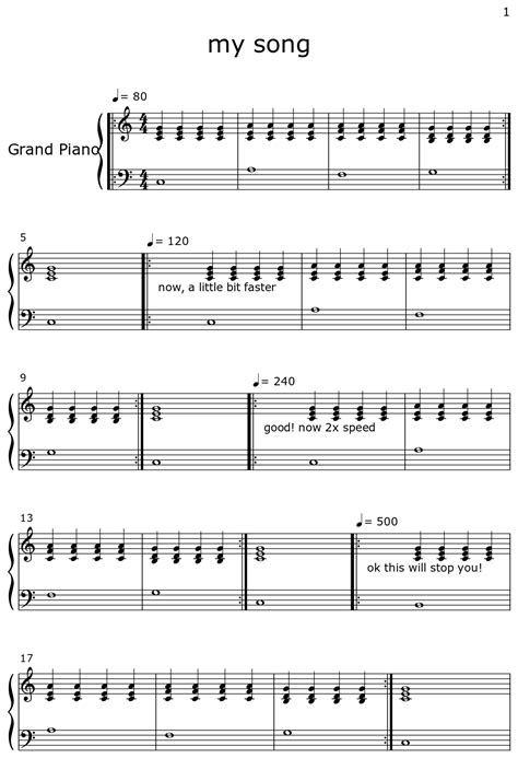 my song - Sheet music for Piano