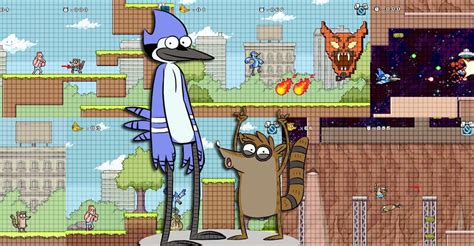 Regular Show Mordecai And Rigby In 8 Bit Land 3ds é Apenas Um Jogo