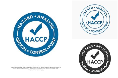 Haccp hazard analysis and critical control points logo template illustration | Premium Vector