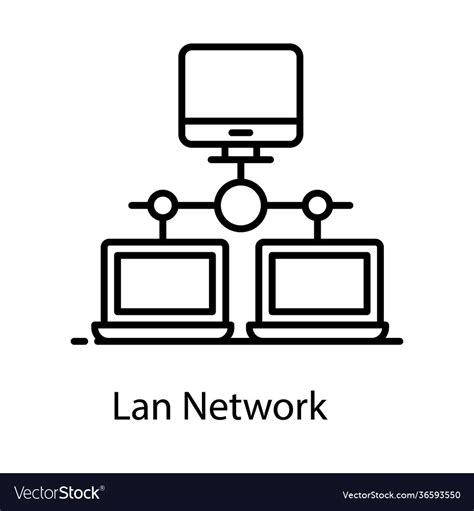 Lan Network Royalty Free Vector Image Vectorstock