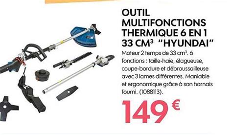 Promo Outil Multifonctions Thermique 6 En 1 33 Cm Hyundai Chez