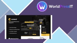 Conexi Online Taxi Booking Service Template Kit WorldPress IT