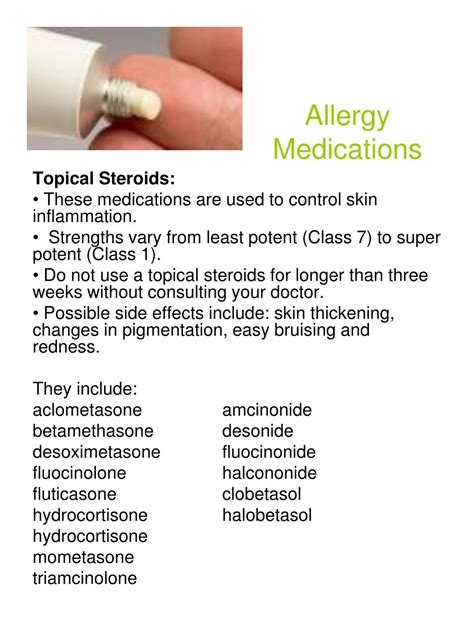 Ppt Allergy Medications Powerpoint Presentation Free Download Id