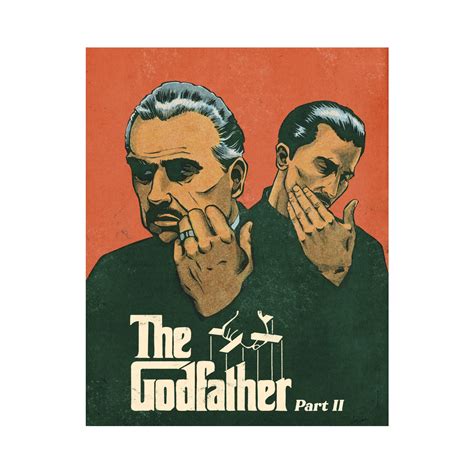 The Godfather Part II Vintage Movie Poster, Marlon Brando, Robert ...