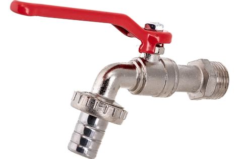 Кран шаровый водоразборный со штуцером Masterprof 1/2" н, ручка, 15 мм ...