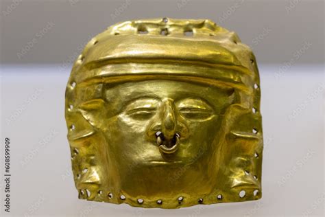 Bogota Colombia 02 06 2022 Pre Columbian Gold Artifact Nose