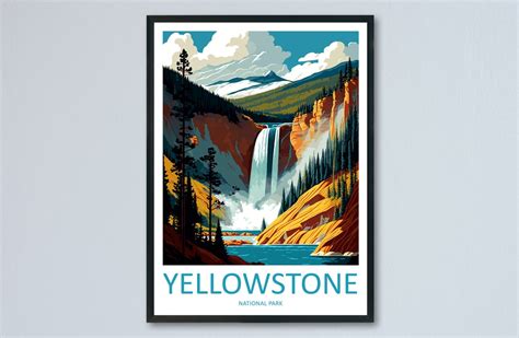 Yellowstone National Park Travel Print Wall Art Yellowstone National