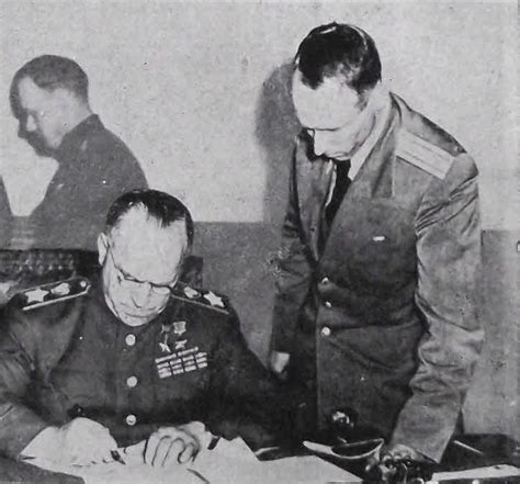 Marshal Zhukov Signs German Surrender Berlin