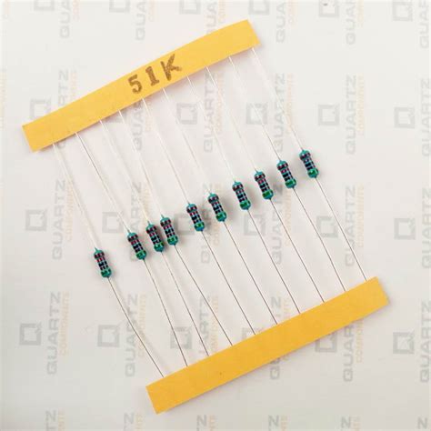 51k Ohm 14 Watt Resistor With 1 Tolerance Pack Of 10