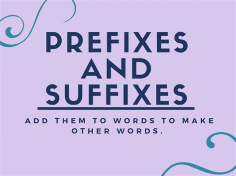 Prefixes And Suffixes Diagram Quizlet