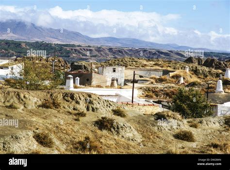 Troglodyte Cave Dwellings Guadix Spain Stock Photo Alamy