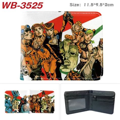 👝อะนิเมะ Jojo ผจญภัยที่แปลกประหลาดการ์ตูนกระเป๋าสตางค์ผู้ชายหนัง PU ...