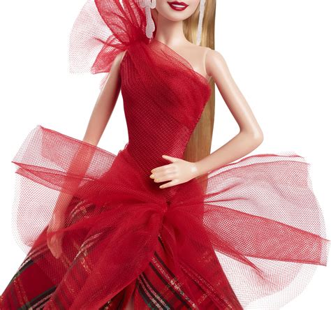 Barbie Signature Doll Holiday Blonde Fashion Doll Wearing Gown