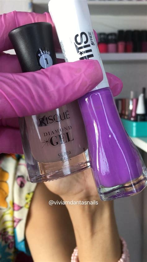 Unhas Gringas Esmaltes nude Risqué e Speciallita Unhas de gel Unhas Diamond
