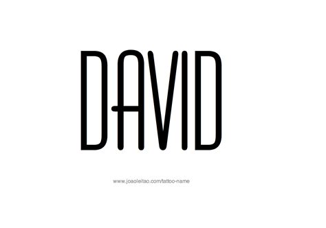 David Name Tattoo Designs