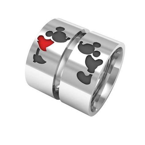 Mickey Minnie Ring Mice Rings Valentines Day Mickey By Bandrings