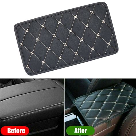 Armrest Pad Cover Center Console Box Pu Leather Cushion Mat For Car