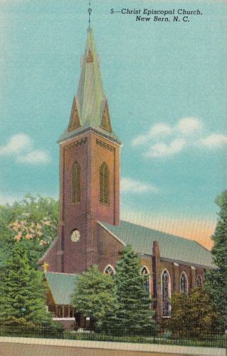 Postcard Christ Episcopal Church New Bern Nc North Carolina Ebay