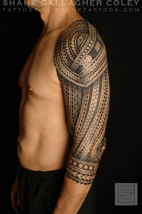 Samoan Sleeve Tattoo Tatouage Polynésien