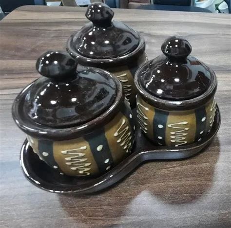 Brown PICKLE JAR SET, Capacity: 150 ml each at Rs 200/set in Jaipur ...