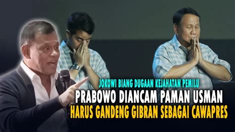 Gatot Nurmantyo Bongkar Prabowo Diancam Paman Usman Kalau Tidak Gandeng