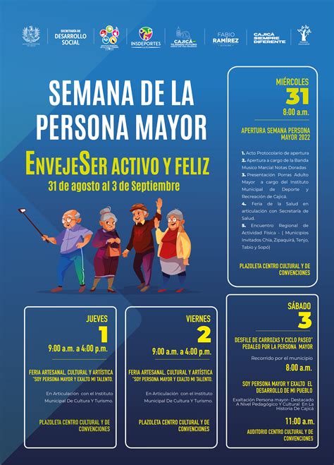 Cronograma Semana de la Persona Mayor Cajicá Alcaldía Municipal