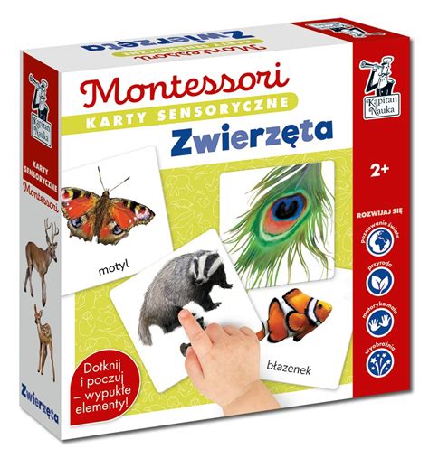 Kapitan Nauka karty sensoryczne Montessori Zwierzęta Kapitan Nauka