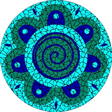 Funky Spiral Blue Mosaic Kit Brett Campbell Mosaics