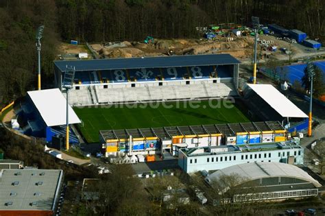 Luftaufnahme Darmstadt Sportstätten Gelände des Merck Stadion am