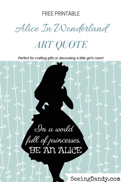 Free Disney Inspired Alice In Wonderland Printables - Seeing Dandy Blog