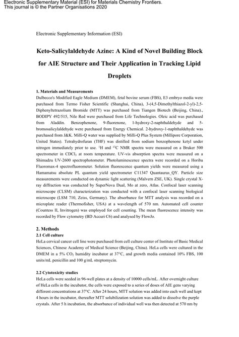 PDF Keto Salicylaldehyde Azine A Kind Of Novel Building Block For