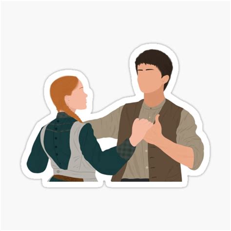 "Anne and Gilbert Dance Fan Art" Sticker for Sale by senaeksi | Redbubble